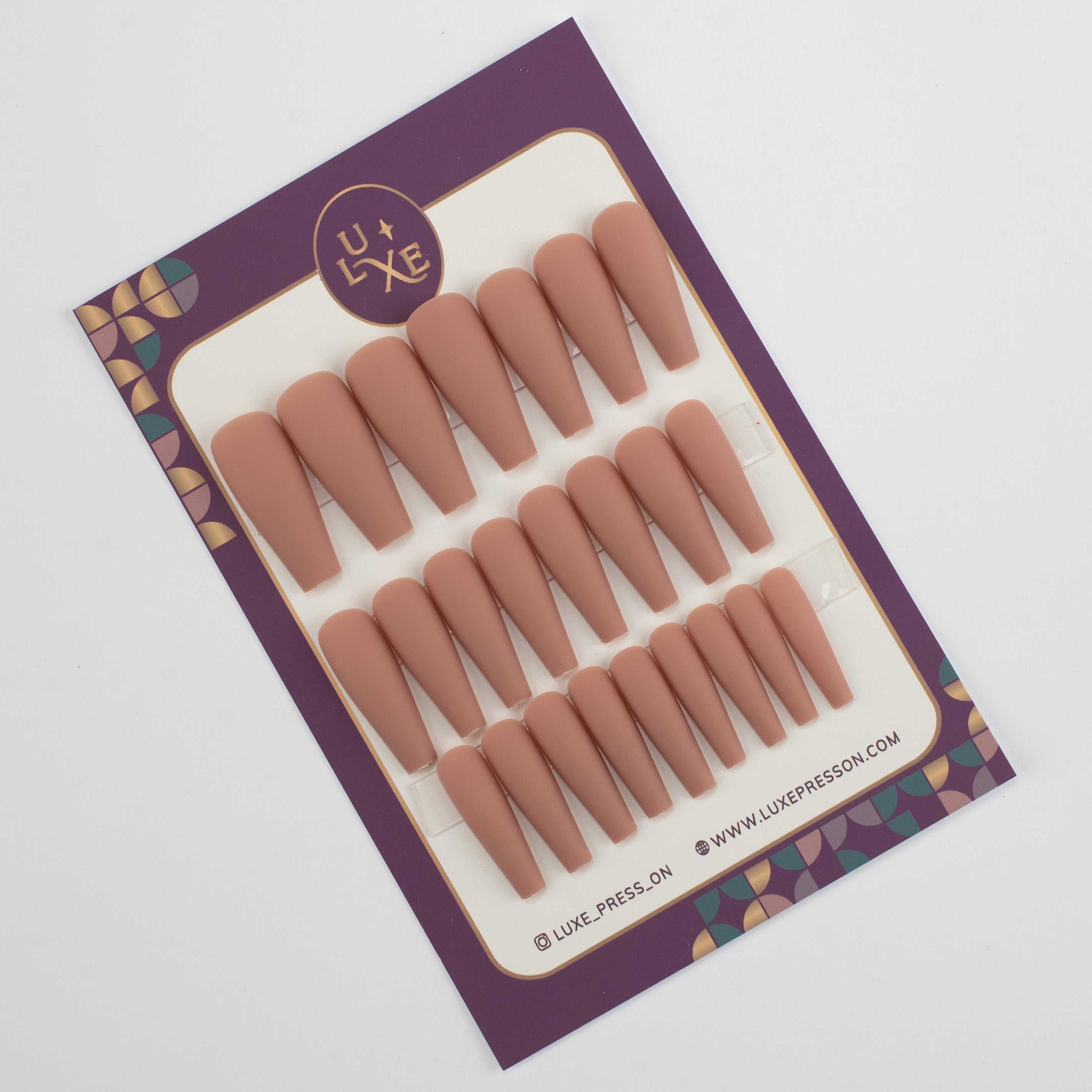 Dusty rose long coffin matte