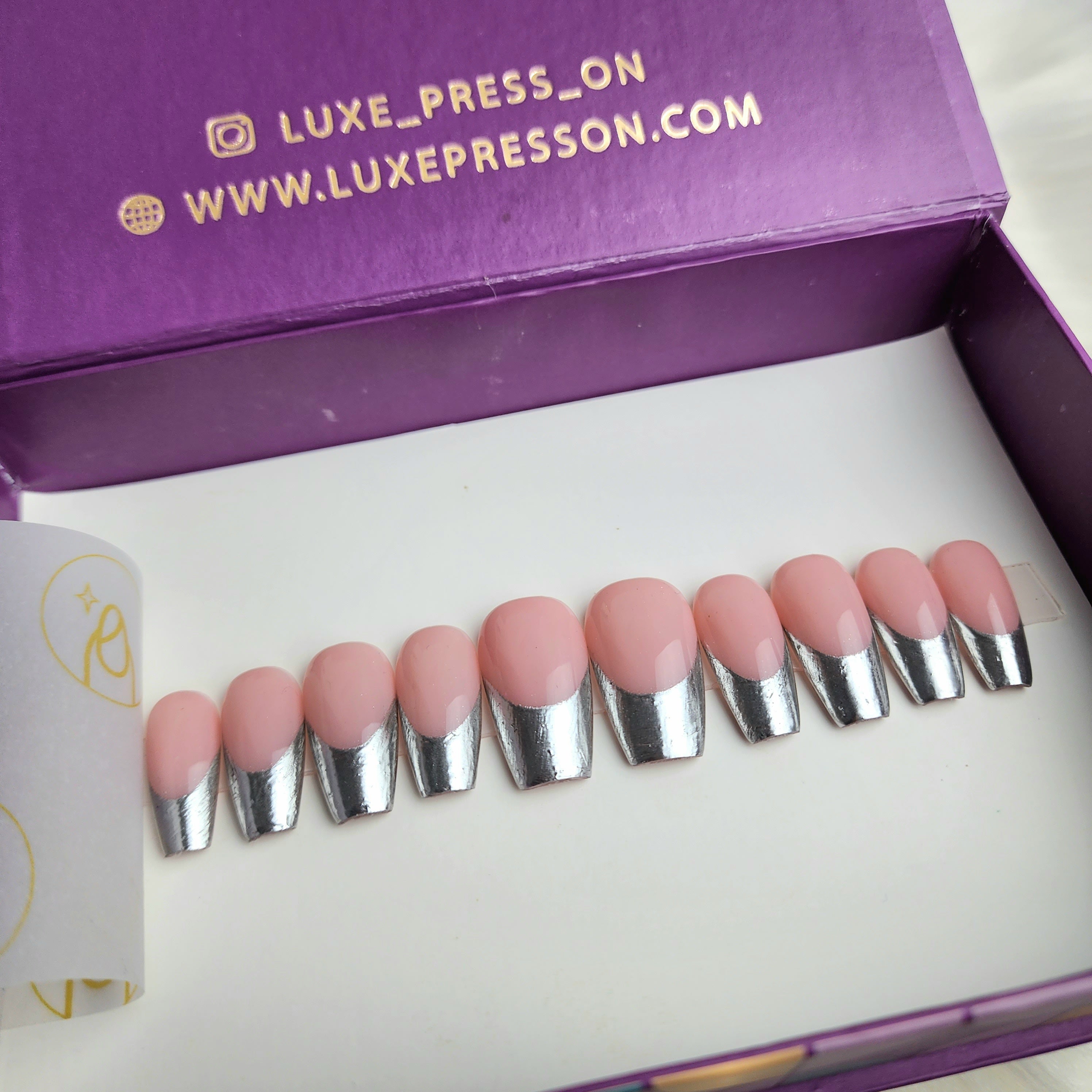 Silver Chrome French Tips