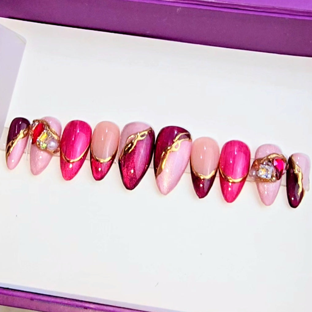 Slanting Orchid & Gold