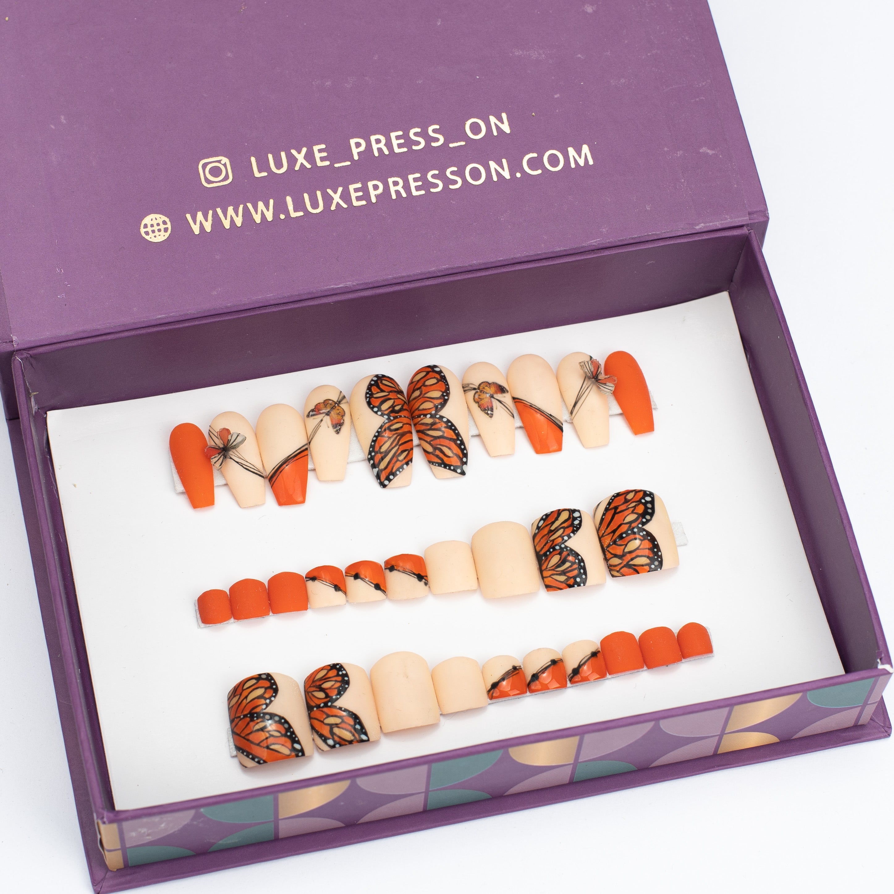 3d butterfly mani pedi set