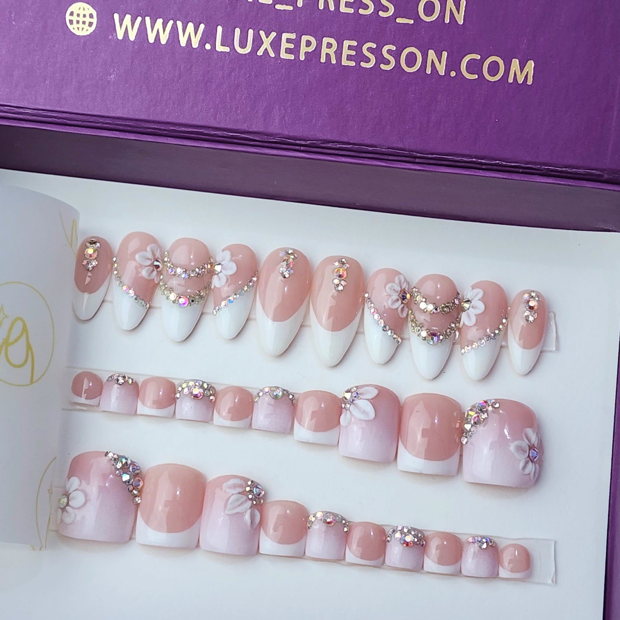 3D Petal French Ombre Mani Pedi Set