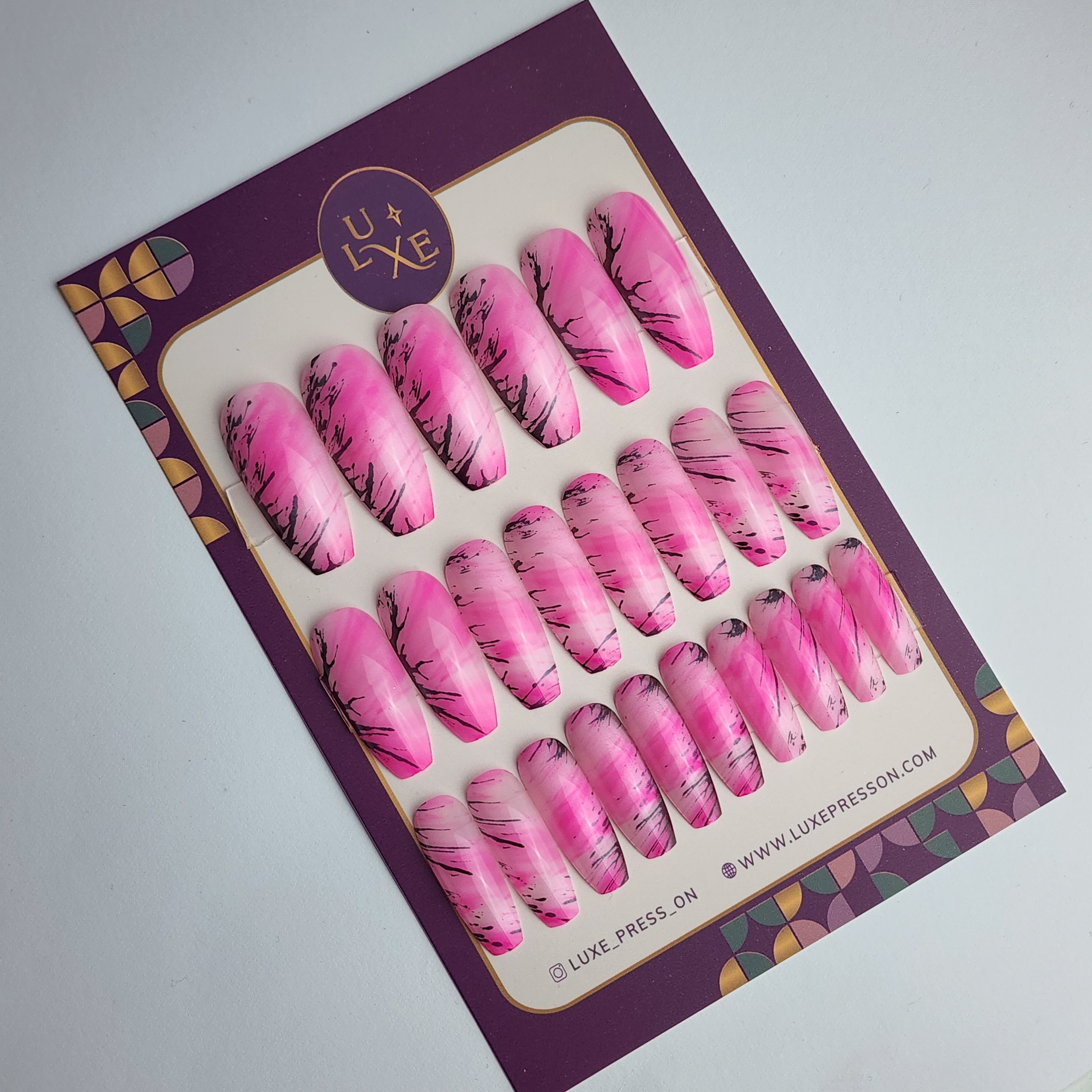 Pink storm long ballerina glossy